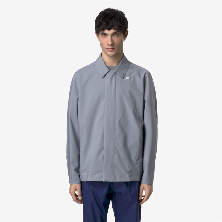 Giacca Corta Impermeabile Uomo Blu Grigio per Uso Cittadino 3