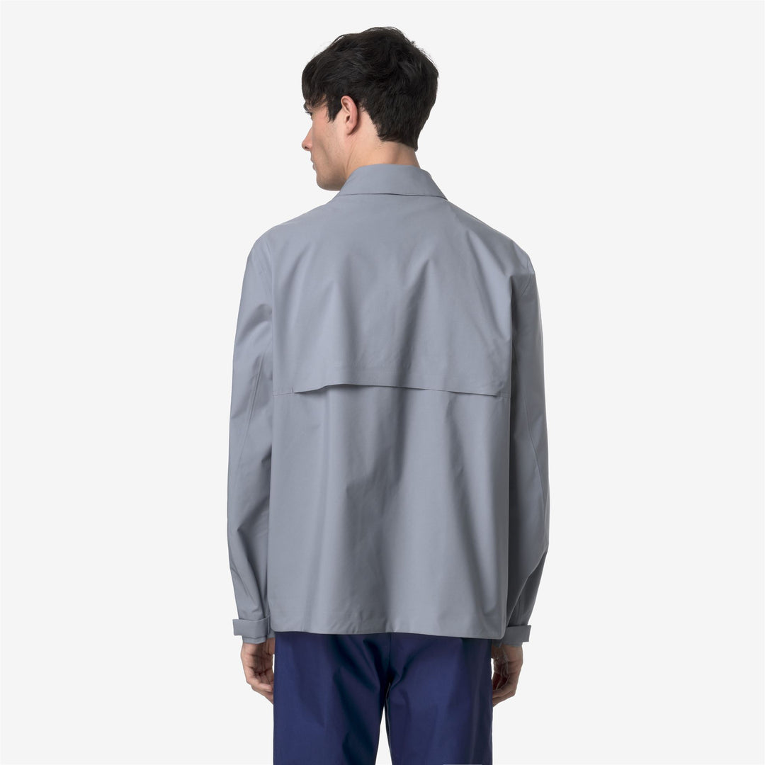 Giacca Corta Impermeabile Uomo Blu Grigio per Uso Cittadino main