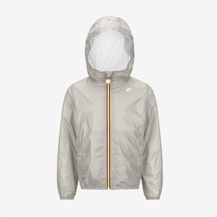 Chaqueta reversible y plegable beige gris para niñas para clima variable 6
