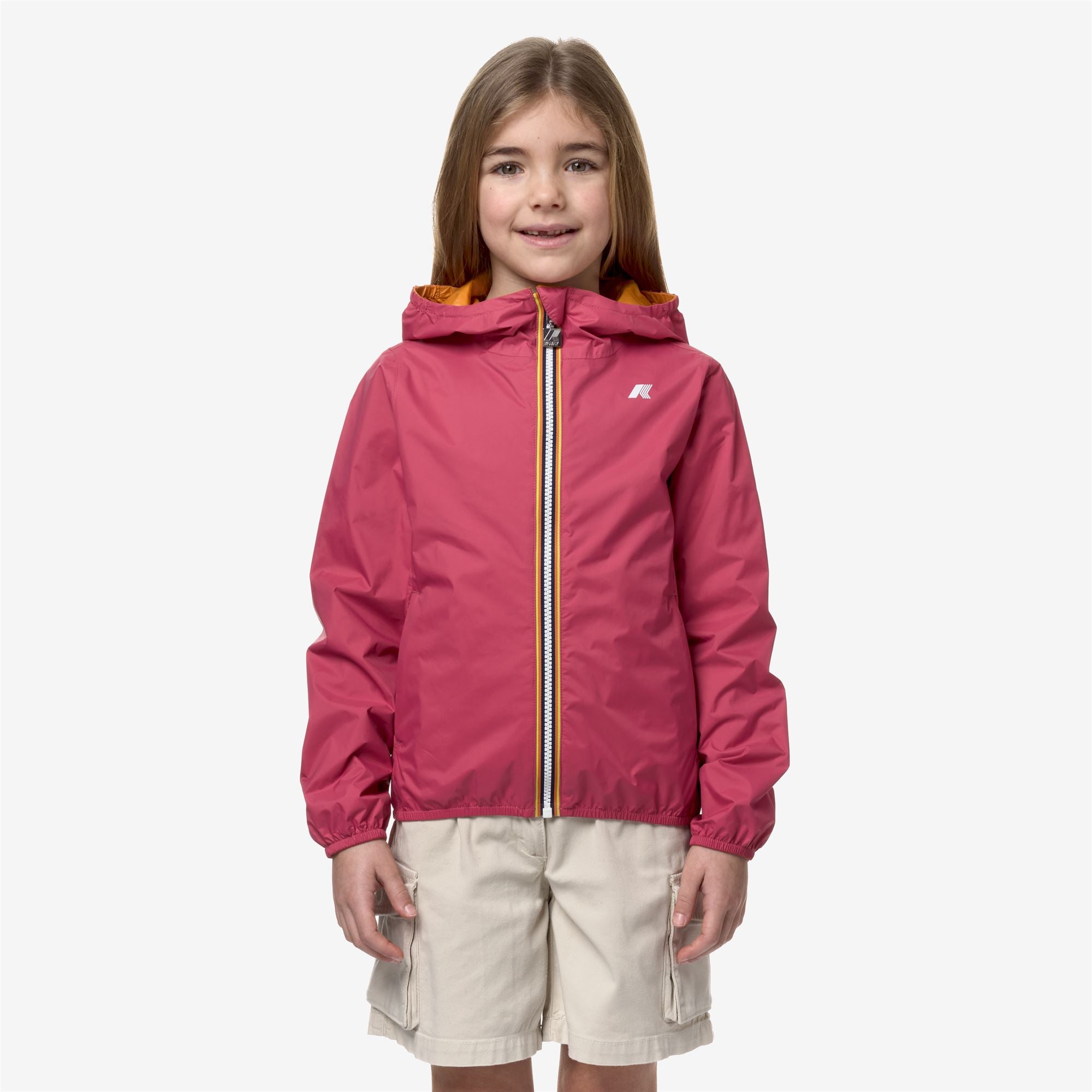 Jackets_Girl_P. LILY PLUS.2 DOUBLE_Short_DK PINK - Orange Md - Commercial 4