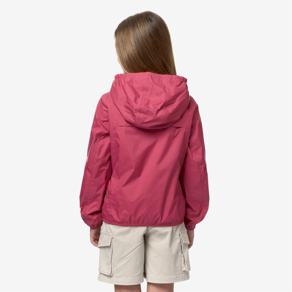 Brown Pink Girls Reversible Packable Jacket for Variable Weather 02