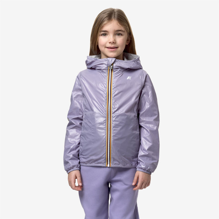 Giacca Packable Reversibile Grigio Blu per Ragazze per Mete Variabili 3