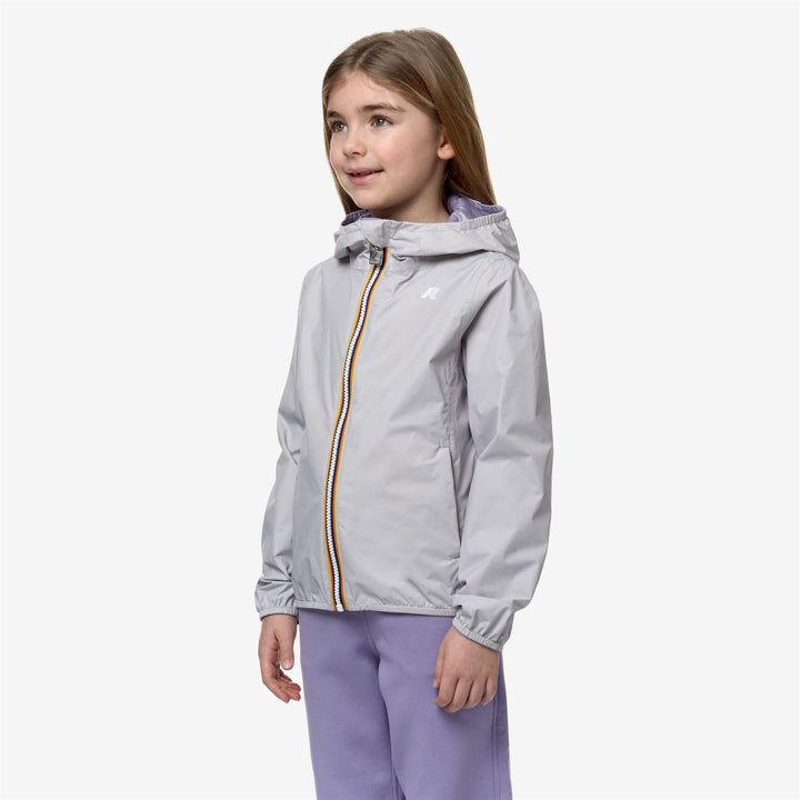 Giacca Packable Reversibile Grigio Blu per Ragazze per Mete Variabili 5