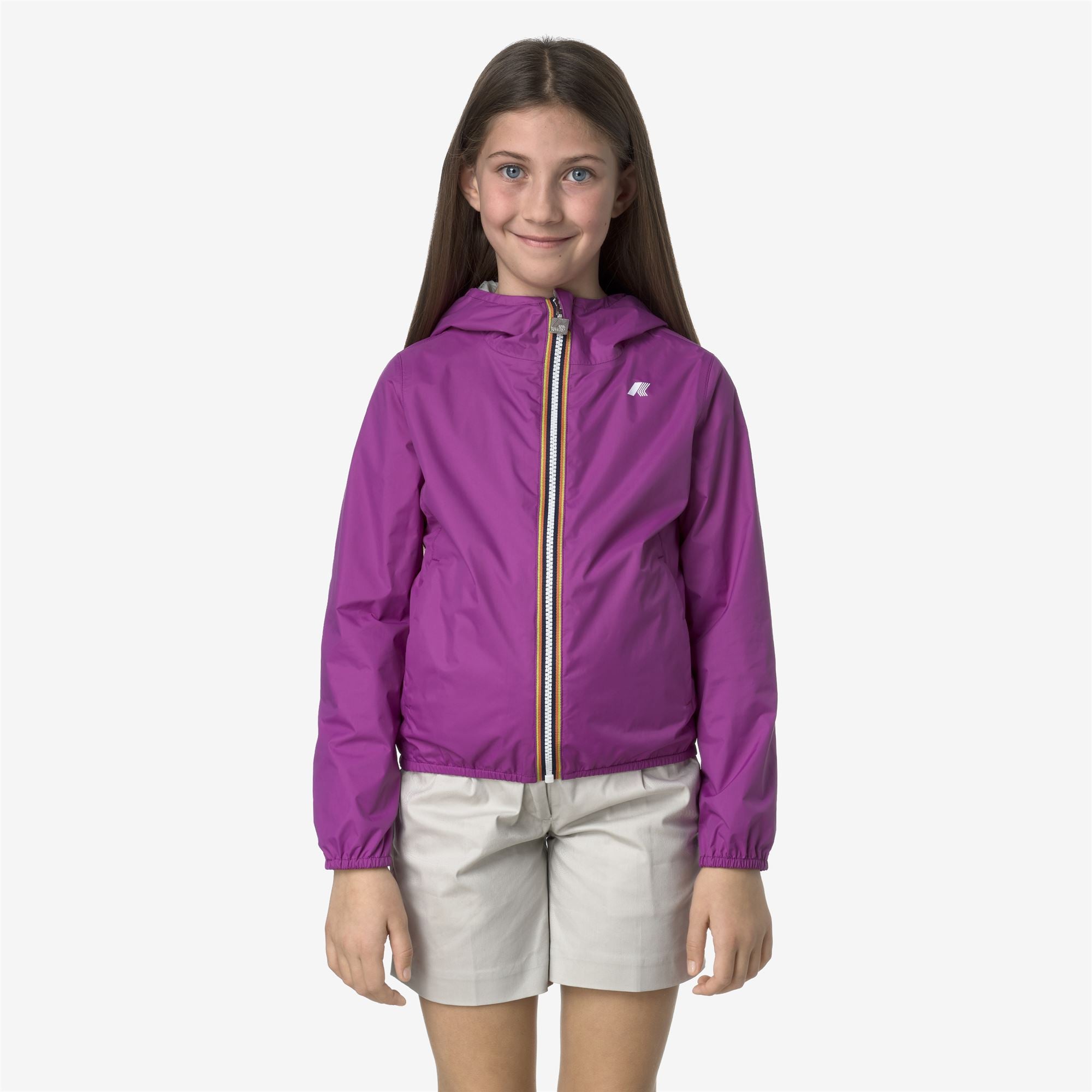 Jackets_GIRL_P. LILY PLUS.2 DOUBLE_Short_Violet - BEIGE LT - Commercial 4