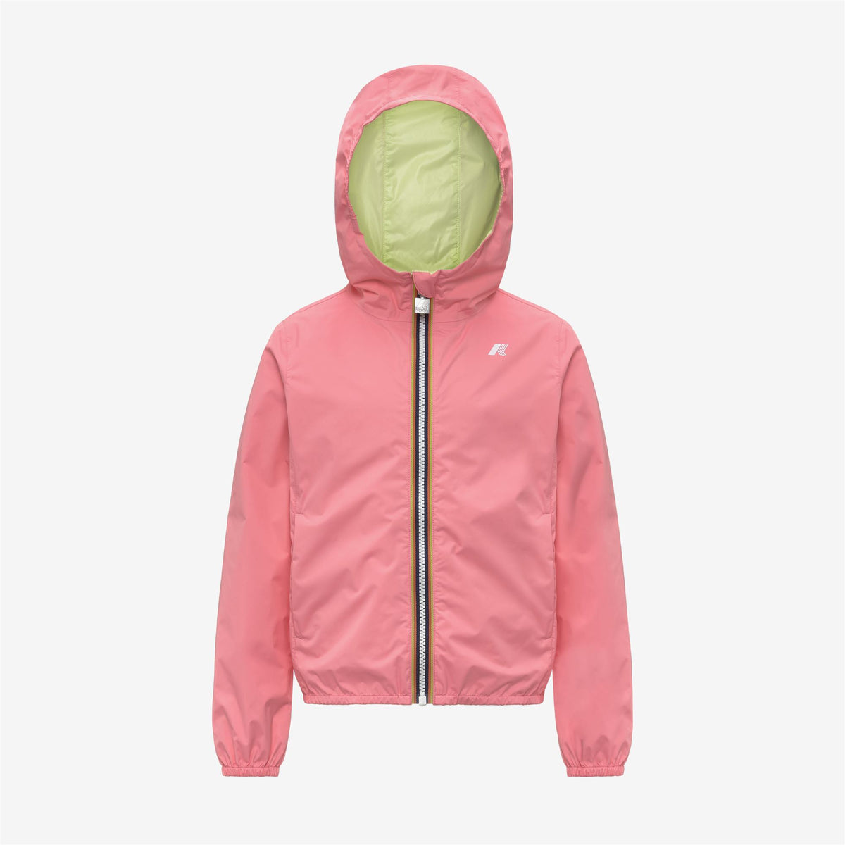 Jackets_Girl_P. LILY PLUS.2 DOUBLE_Short_Pink Geranium - Yellow Lime - Commercial 1