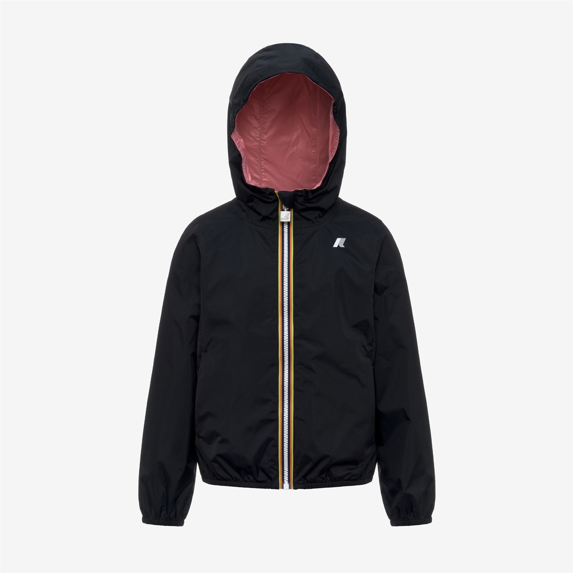 Jackets_Girl_P. LILY PLUS.2 DOUBLE_Short_Black Pure - Pink Geranium - Commercial 1