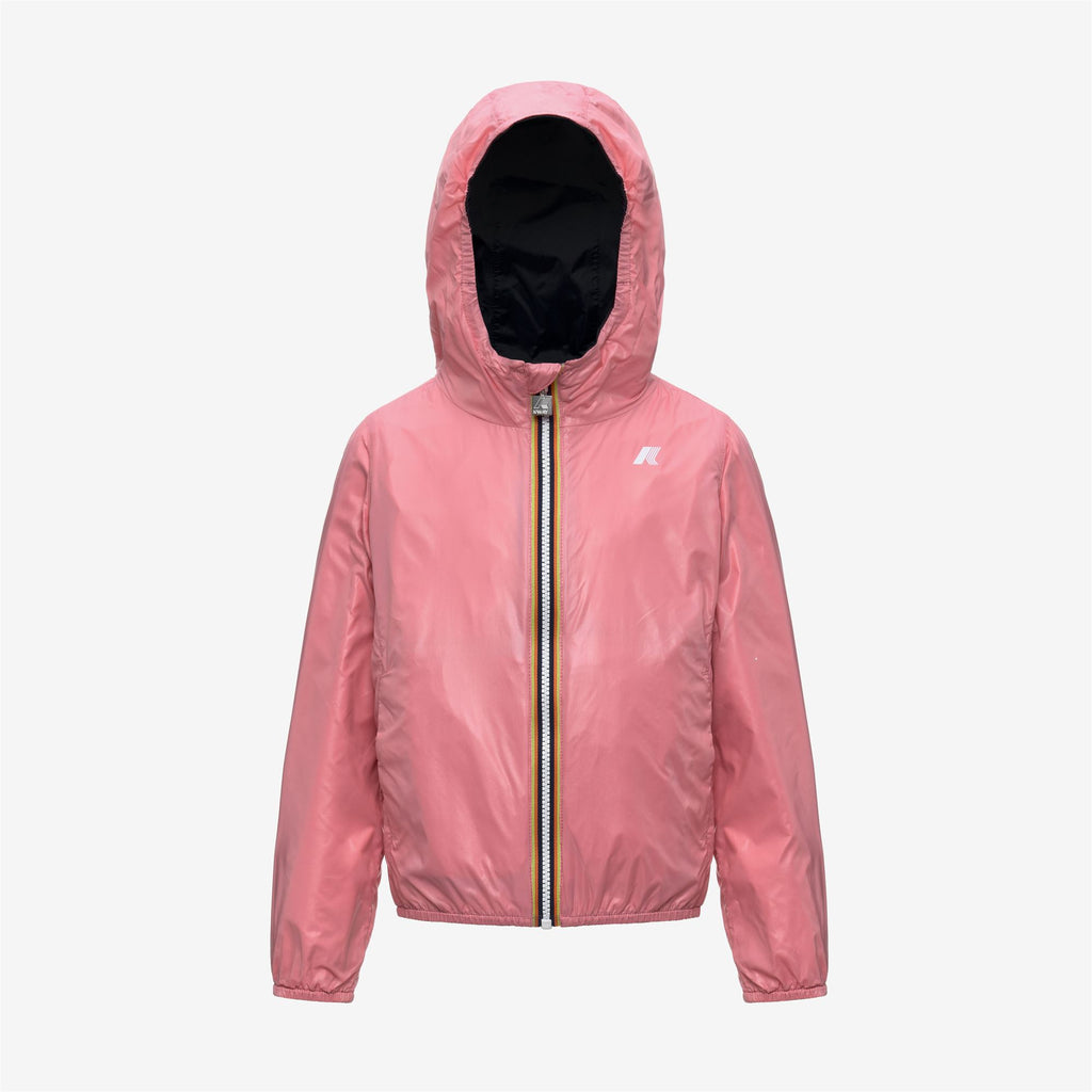 Jackets_Girl_P. LILY PLUS.2 DOUBLE_Short_Black Pure - Pink Geranium - Commercial 2