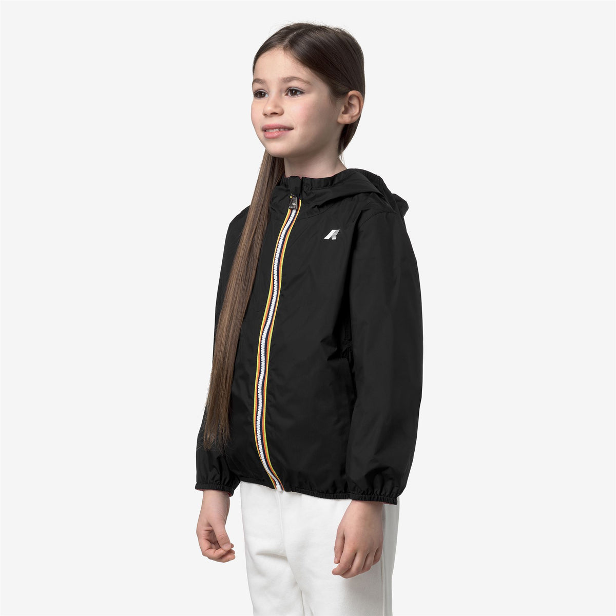 Jackets_Girl_P. LILY PLUS.2 DOUBLE_Short_Black Pure - Pink Geranium - Commercial 5