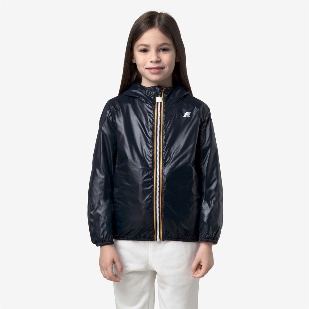 P. LILY PLUS.2 REVERSIBLE - Jackets - Short - Girl - PINK PAMPLEMOUSSE-BLUE DEPTH 02