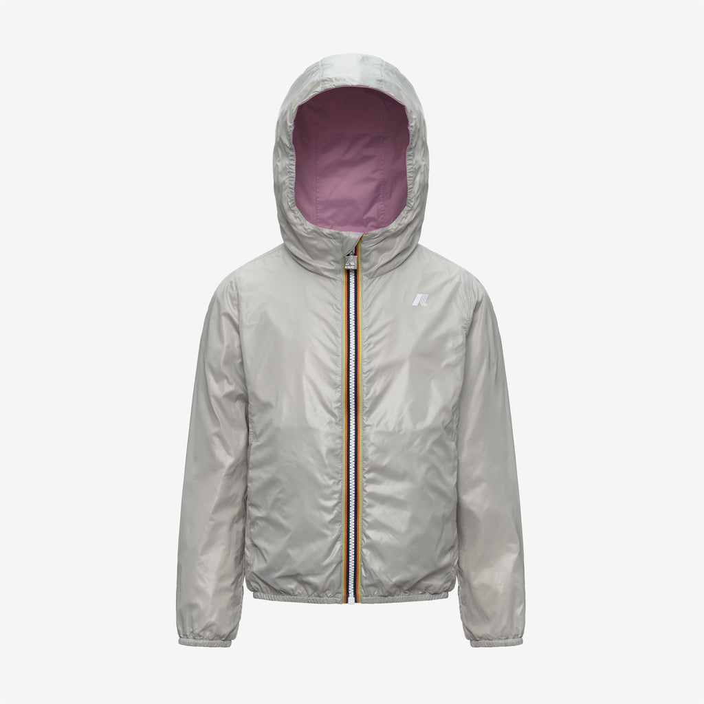 Jackets_Girl_P. LILY PLUS.2 DOUBLE_Short_Violet Glicine - BEIGE LT - Commercial 2