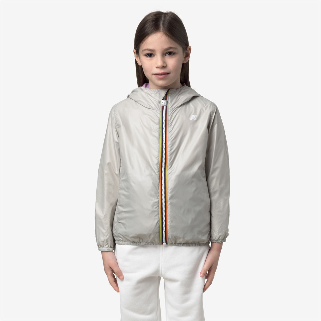 Jackets_Girl_P. LILY PLUS.2 DOUBLE_Short_Violet Glicine - BEIGE LT - Commercial 7