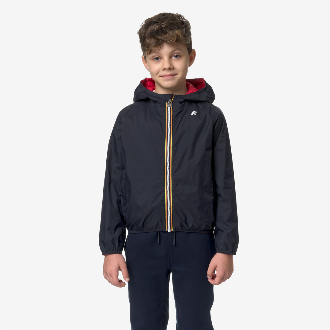 Blue Red Boys' Reversible Packable Jacket for Variable Weather 01