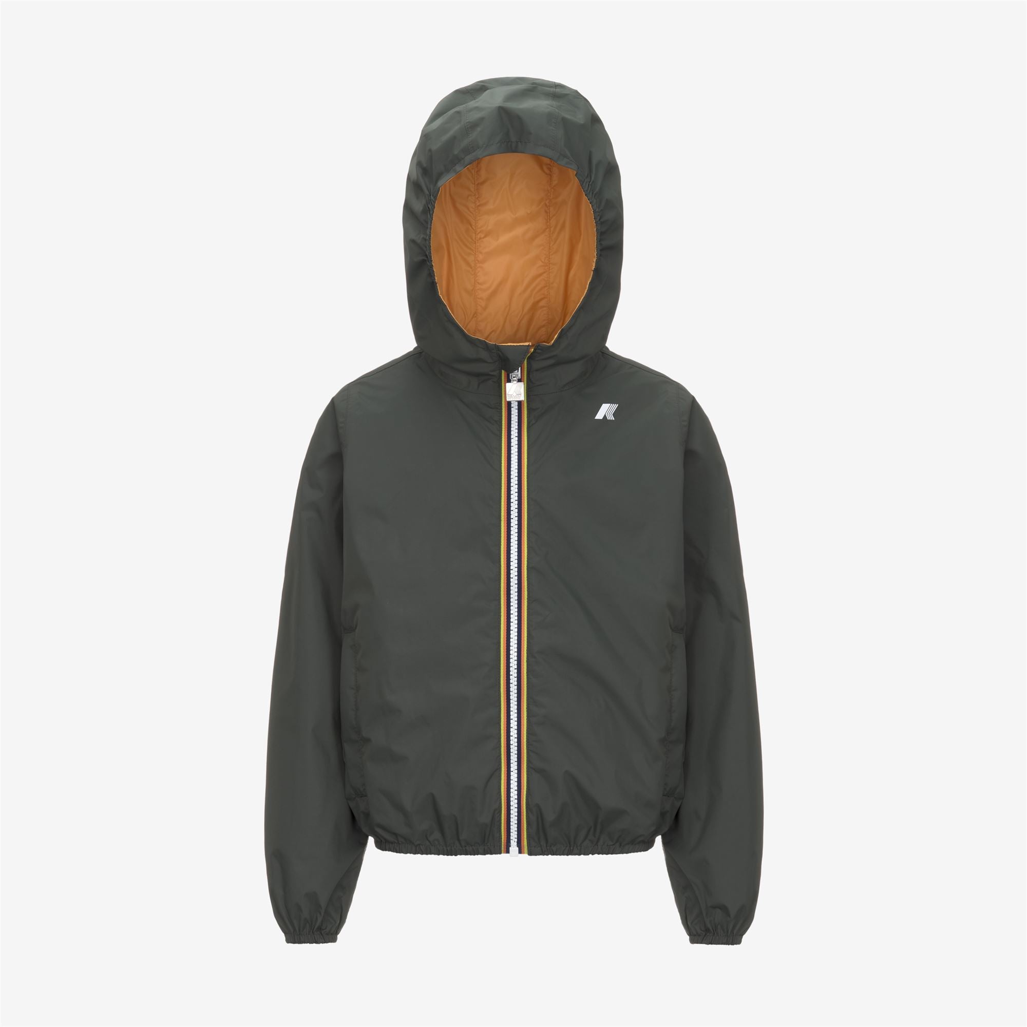 Jackets_BOY_P. JAKE PLUS.2 DOUBLE_Short_GREEN BLACKISH  - Orange Amber - Commercial 1