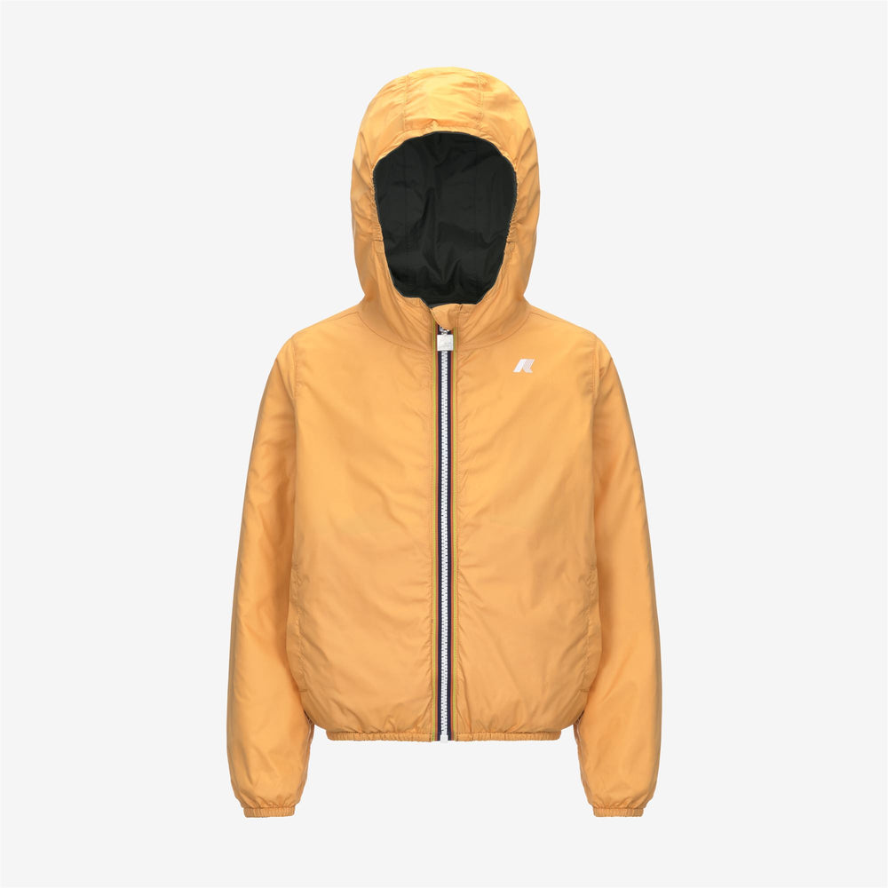 Giacca reversibile ripiegabile verde e nera da bambino 02