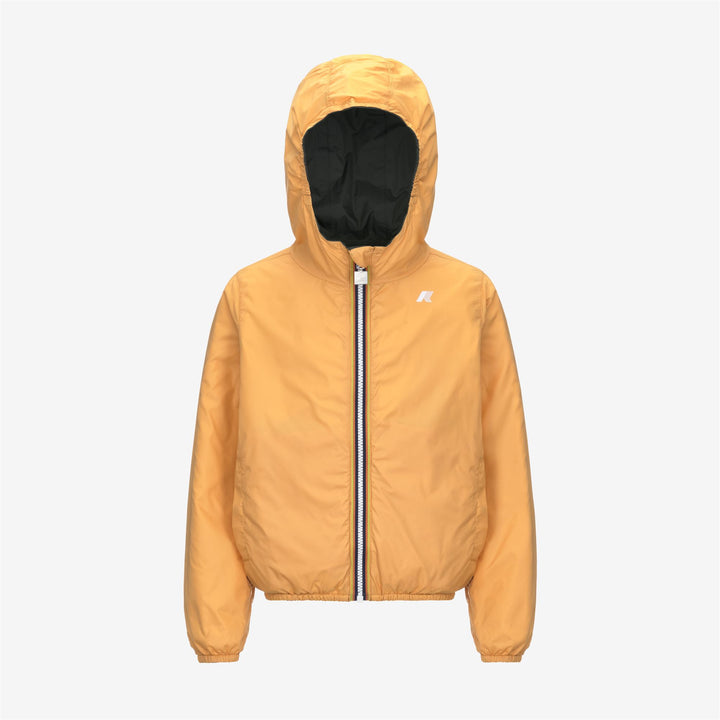 Giacca reversibile ripiegabile verde e nera da bambino 2