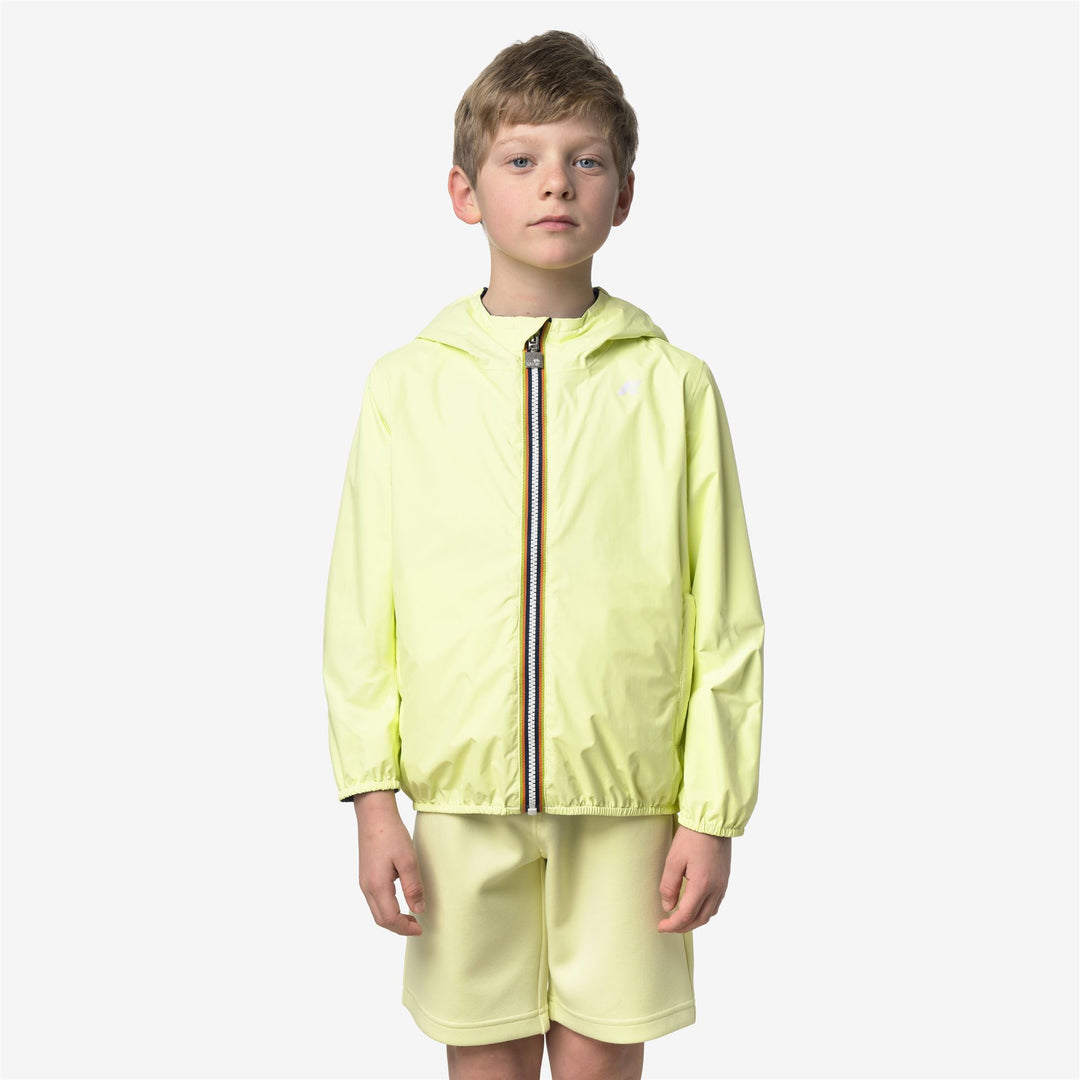 P. JAKE PLUS.2 DOUBLE Giacche Breve Ragazzo Yellow Lime-Blue Insignia 01