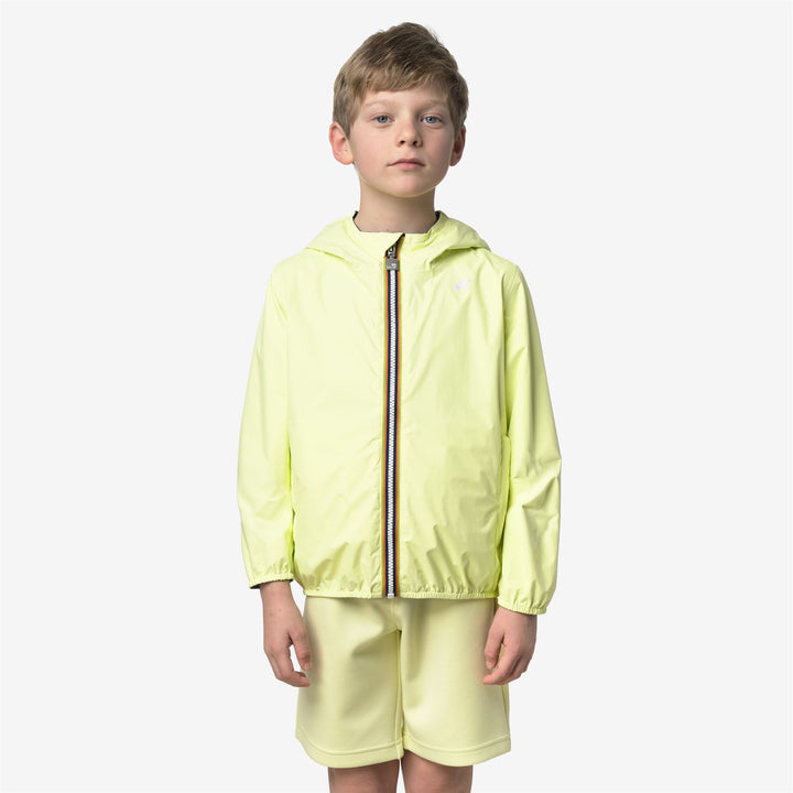 P. JAKE PLUS.2 DOUBLE Chaquetas Corto Niño Yellow Lime-Blue Insignia 1