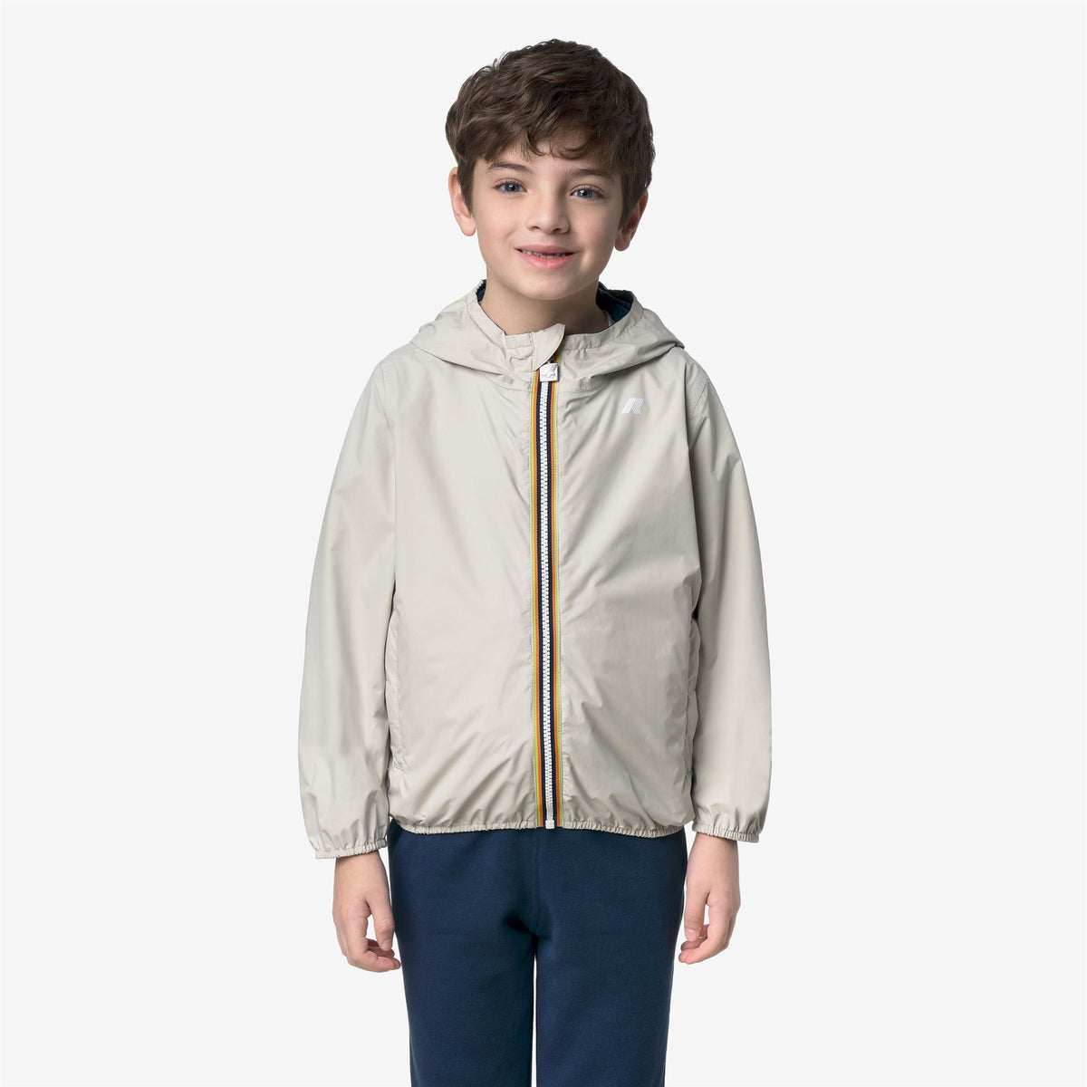 Jackets_Boy_P. JAKE PLUS.2 DOUBLE_Short_BEIGE LT - Blue Insignia - Commercial 4