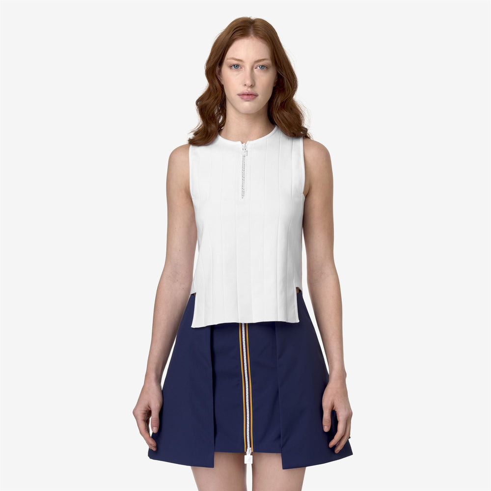 Grey White Women's Knitwear Vest for City Wear 02