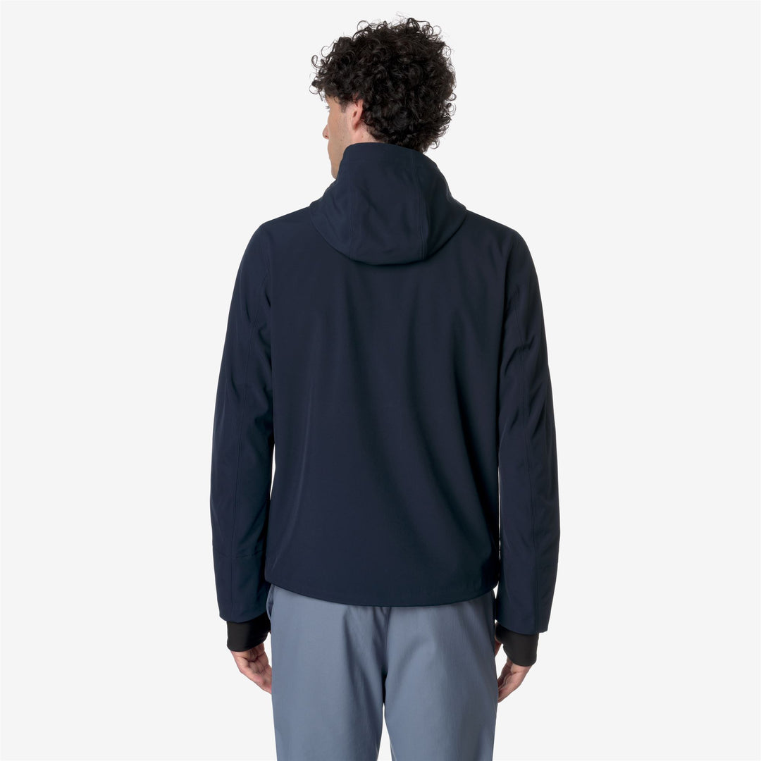 Blue Men's Urban Short Jacket with Three-Layer Water Resistance main