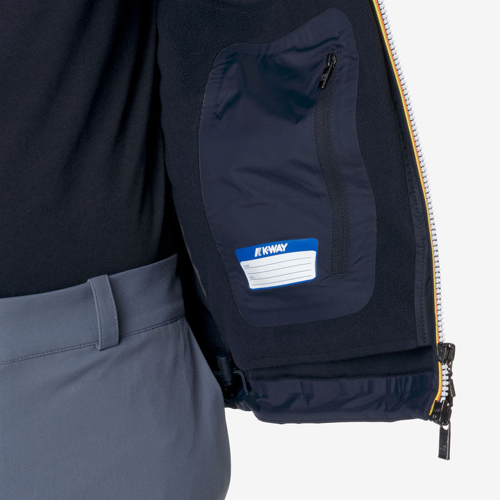 Blue Men's Urban Short Jacket with Three-Layer Water Resistance 4
