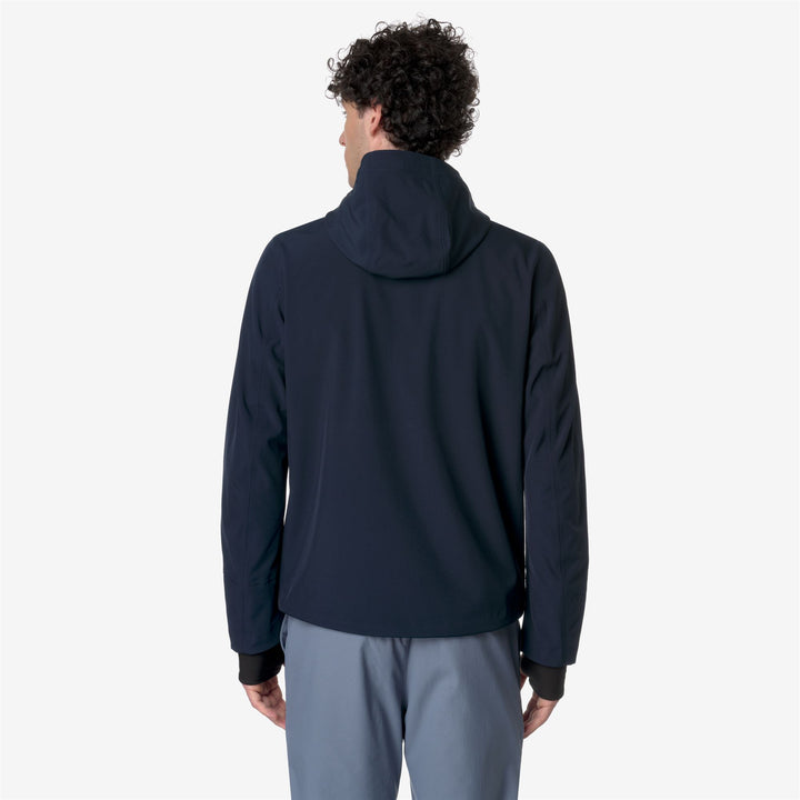 Chaqueta corta urbana azul para hombre con resistencia al agua de tres capas 5