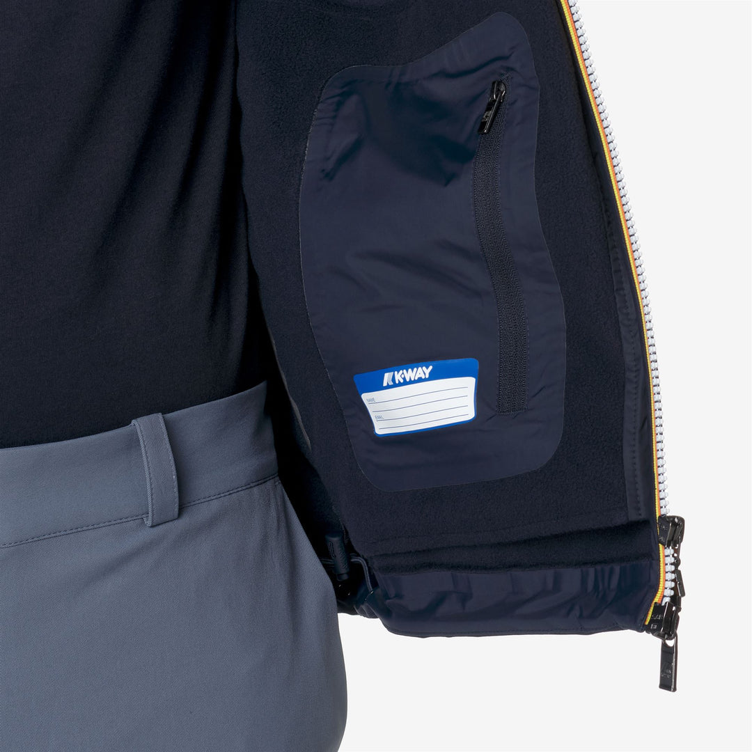 Chaqueta corta urbana azul para hombre con resistencia al agua de tres capas main