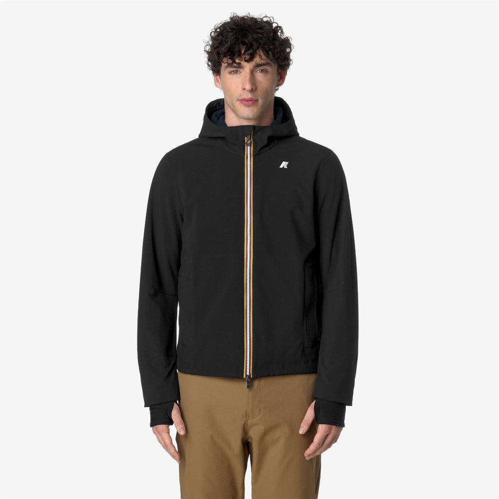 Black Blue Men's Urban Waterproof Short Jacket with Fleece Lining 02