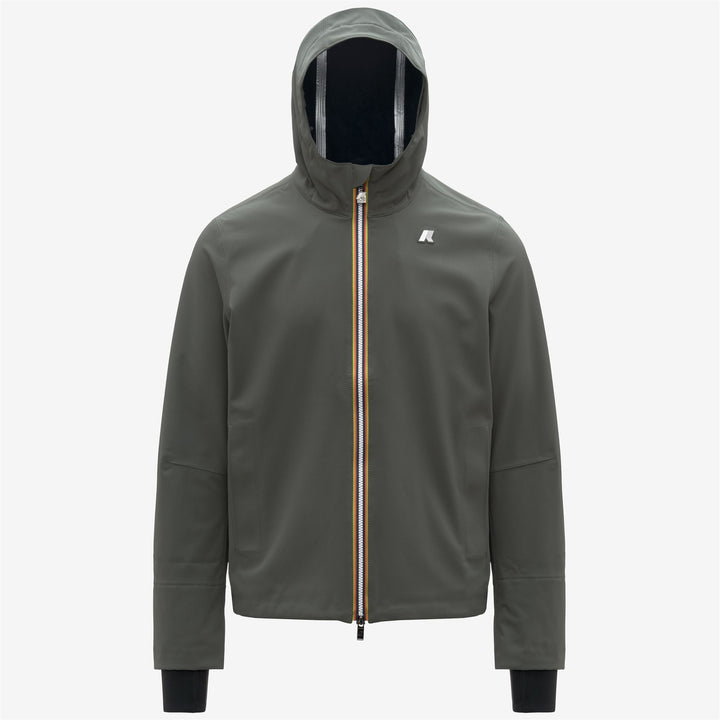 Chaqueta corta urbana verde-negra para hombre con resistencia al agua 1