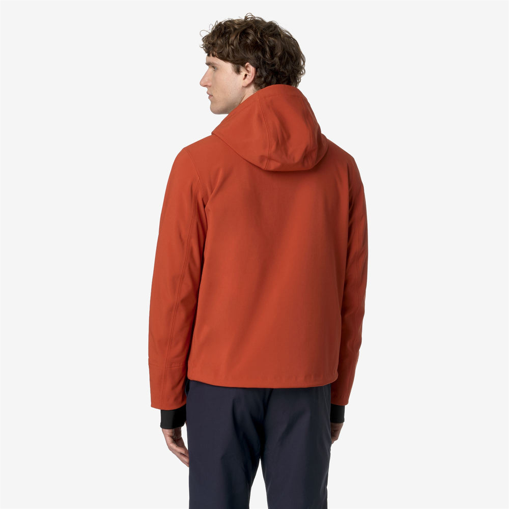 Chaqueta corta impermeable slim fit urbana roja para hombre 02
