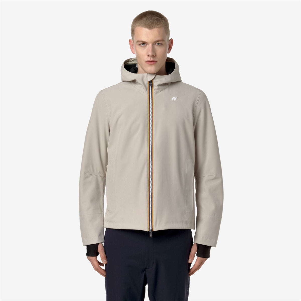 Jackets_MAN_JACKO BONDED_Short_Beige G-Blue D - Beige Grey - Blue Depth - Commercial 4