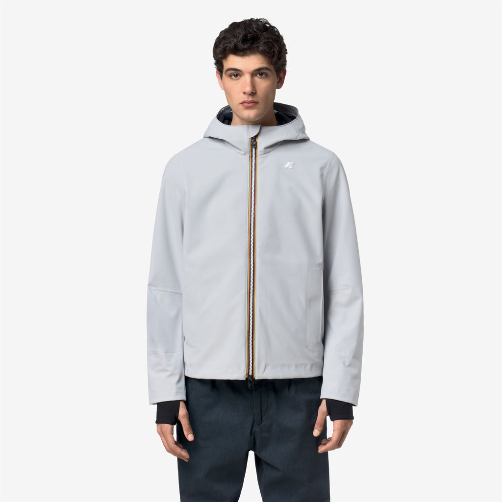 Jackets_Man_JACKO BONDED_Short_Grey Ash - Blue Depth - Commercial 4