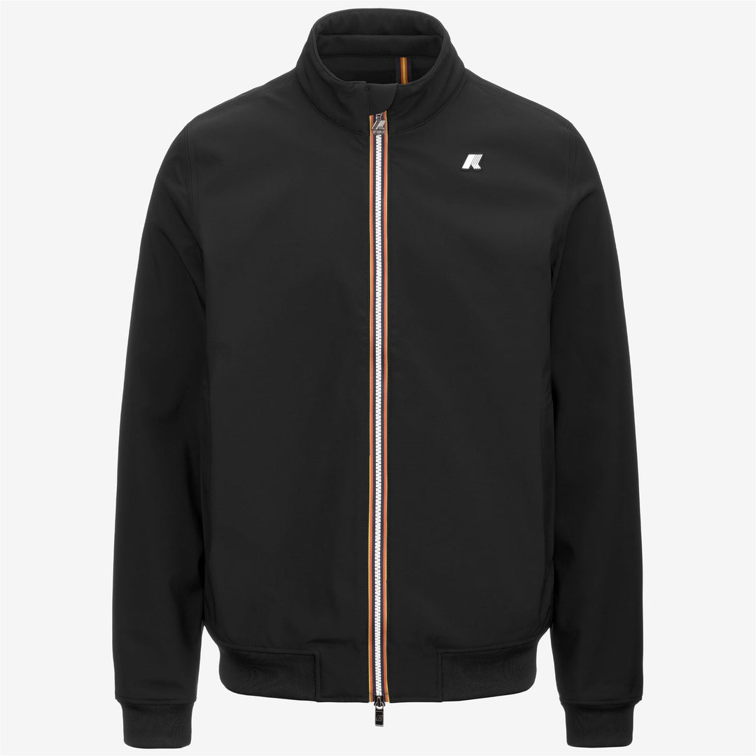 Chaqueta impermeable negra y gris para hombre de corte slim fit 01