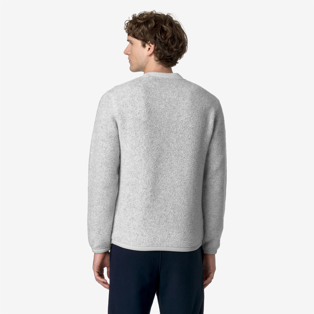 Fleece_MAN_EROUND WOOL FLEECE_Pull Over_Lt grey mel - Grey Mid - Commercial 6