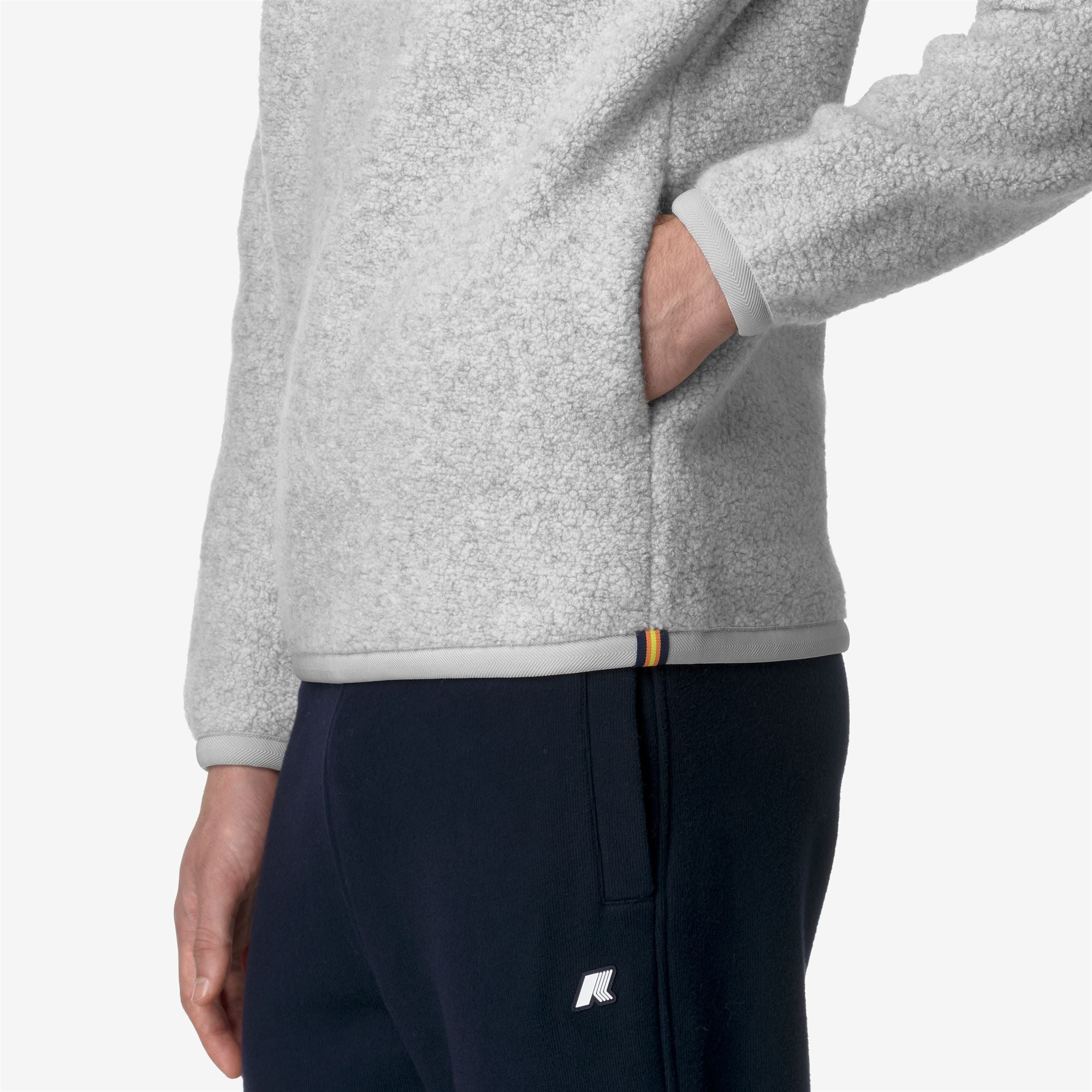 Fleece_MAN_EROUND WOOL FLEECE_Pull Over_Lt grey mel - Grey Mid - Commercial 7