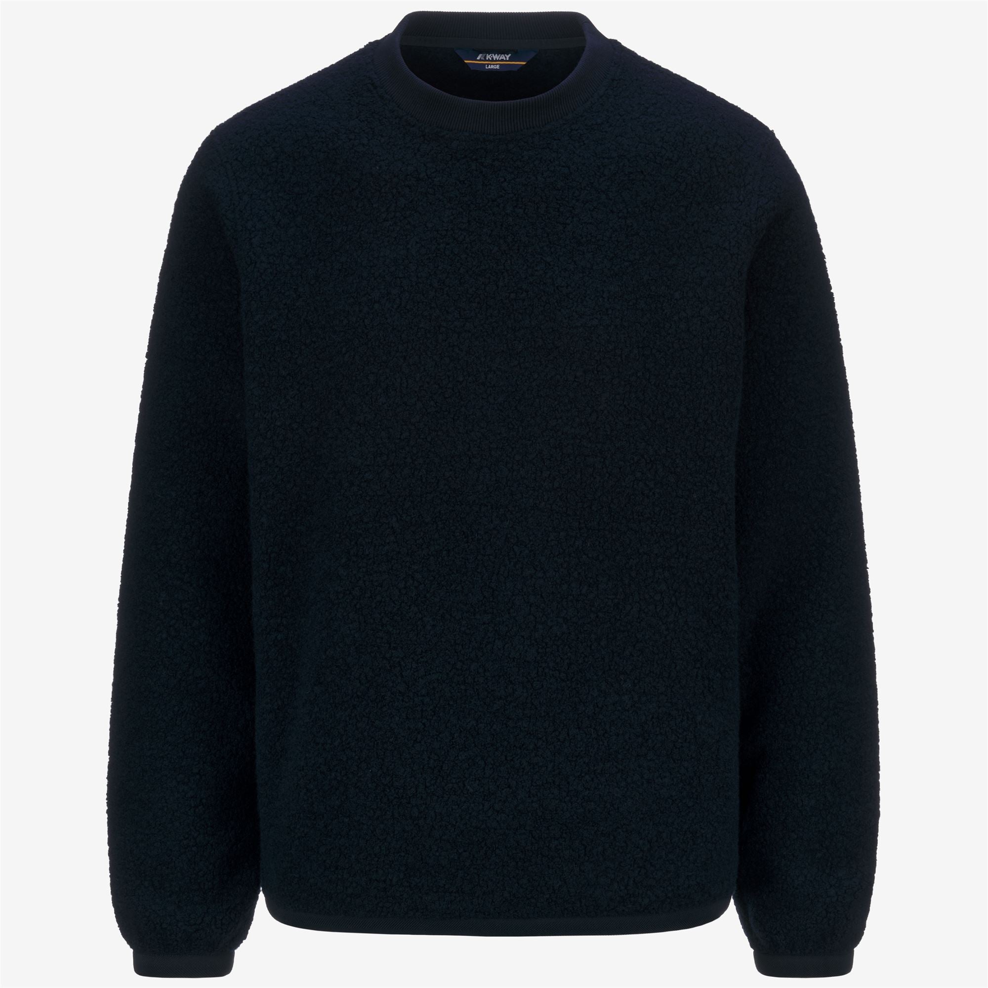 Fleece_MAN_EROUND WOOL FLEECE_Pull Over_Blue Depth - Commercial 1