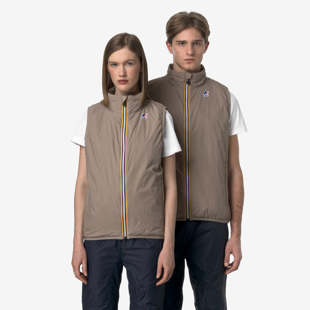 Giacca gilet imbottita ripiegabile unisex beige main