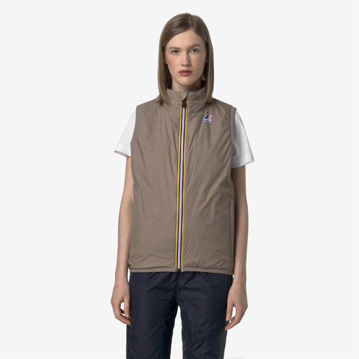 Giacca gilet imbottita ripiegabile unisex beige 4
