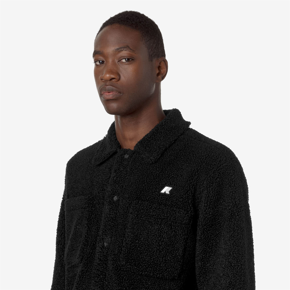 Grey Black Men's Reversible Sherpa Fleece Jacket for Warmth 02