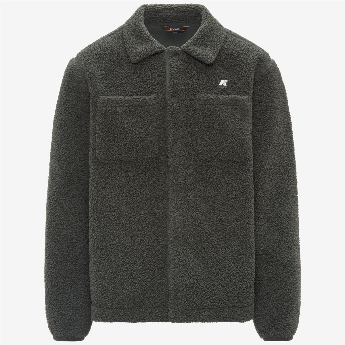 Fleece_MAN_CAMERON SHERPA POLAR_Jacket_Green Blackish Combo - GREEN BLACKISH - Commercial 1
