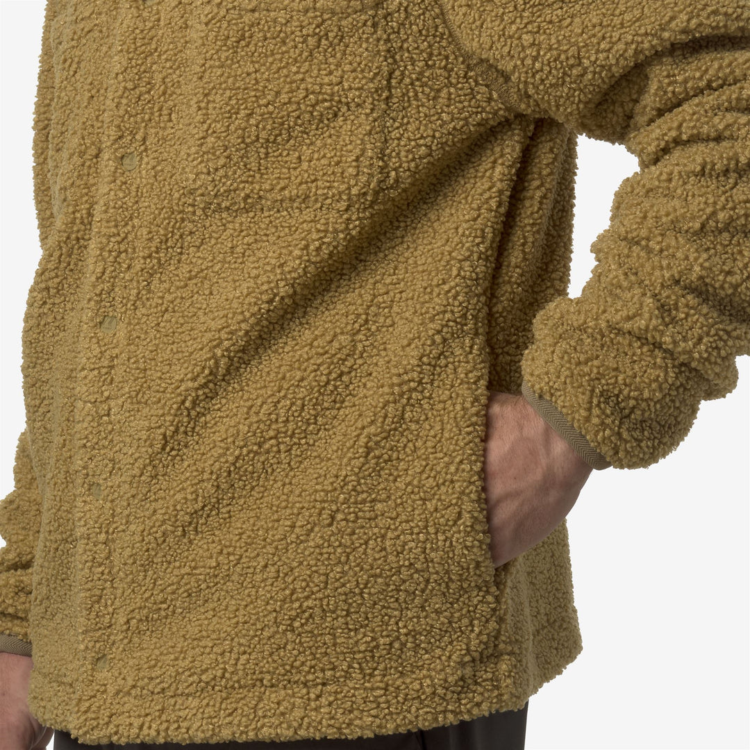 Beige Men's Reversible Polar Fleece Jacket with Pockets main