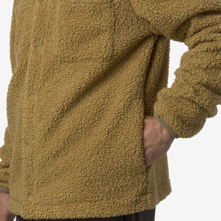 Beige Men's Reversible Polar Fleece Jacket with Pockets 2