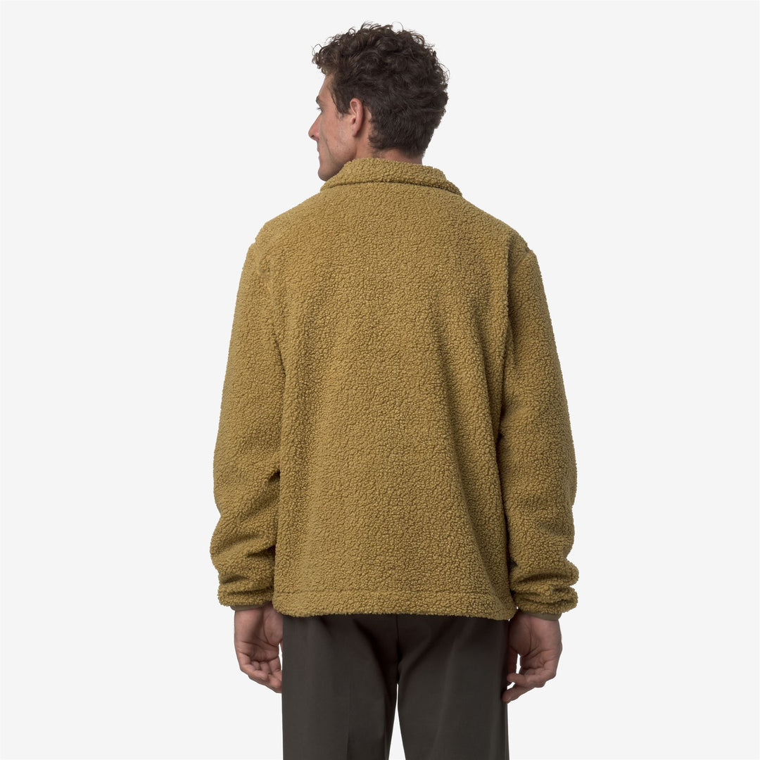 Beige Men's Reversible Polar Fleece Jacket with Pockets main