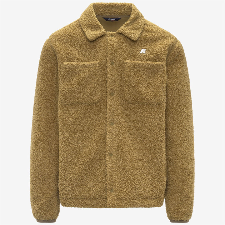 Beige Men's Reversible Polar Fleece Jacket with Pockets 1