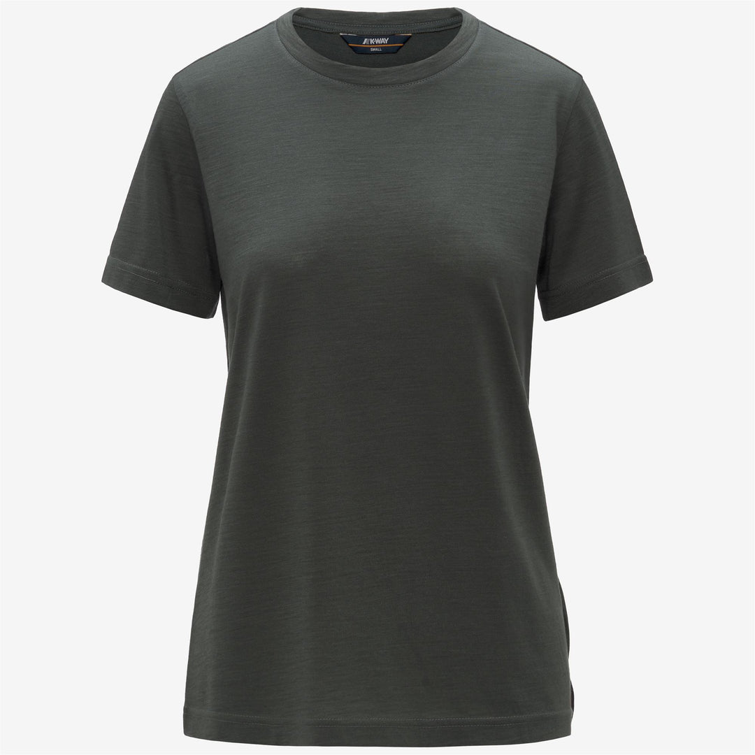 Suéter unisex de mezcla de lana merino verde oscuro con cuello acanalado 01