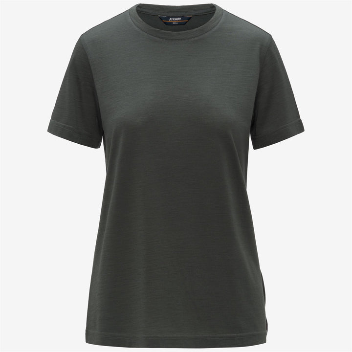 Suéter unisex de mezcla de lana merino verde oscuro con cuello acanalado 1