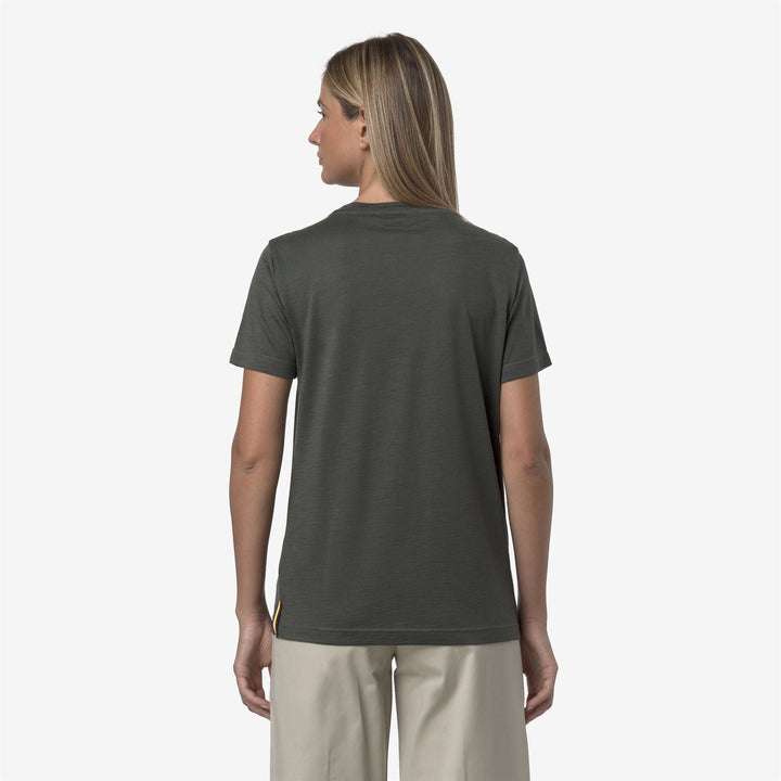 Suéter unisex de mezcla de lana merino verde oscuro con cuello acanalado 5