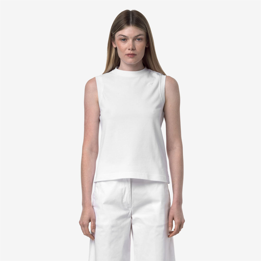 Grey White Women's Sleeveless Sporty Piqué T-Shirt for Leisure 02