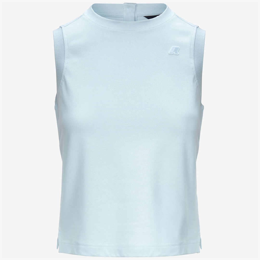 T-Shirt Sportiva Senza Maniche Donna Blu Baby per Uso Urbano 01