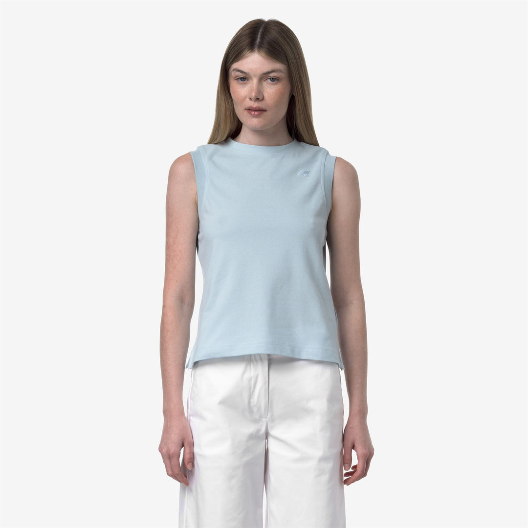 Baby Blue Women's Sleeveless Sporty T-Shirt for City Wear main